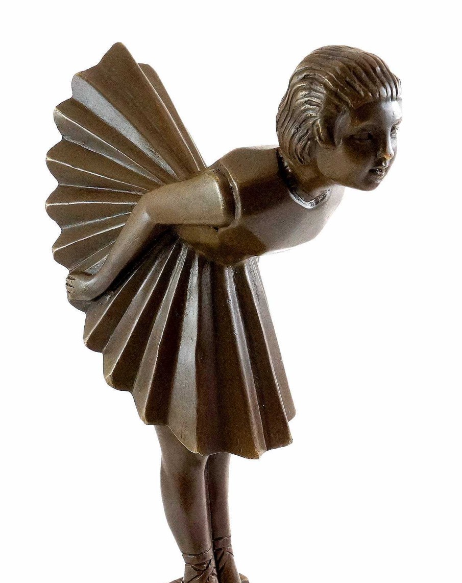 Demétre Haralamb Chiparus Art Deco Bronze Sculpture - Ballerina / Female Dancer - Chiparus Art Deco Figurines