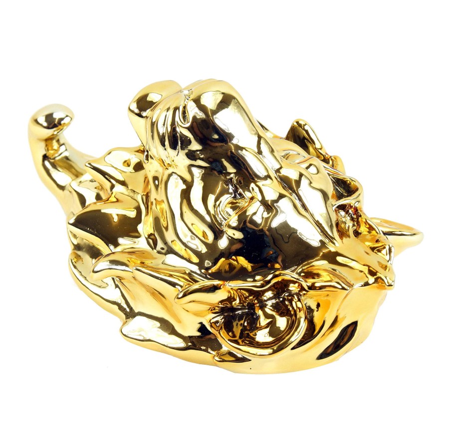 Martin Klein Golden Lion'S Head Towel Holder - Limited Wall Hook - Martin Klein Contemporary Art