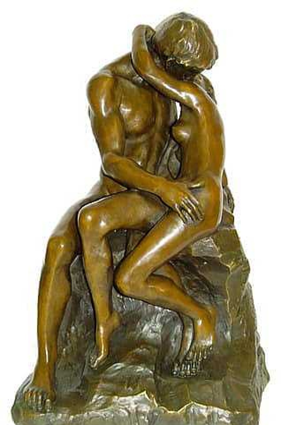 Auguste Rodin Large Bronze Sculpture - The Kiss - Signed Auguste Rodin Garden Statues