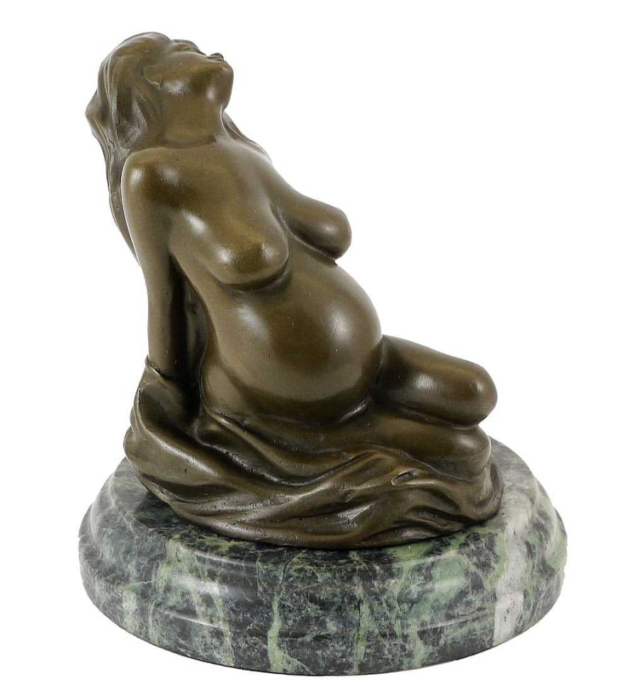 Miguel Fernando Lopez (Milo) Modern Bronze Sculpture - Pregnant Woman - Sign. Milo Contemporary Art