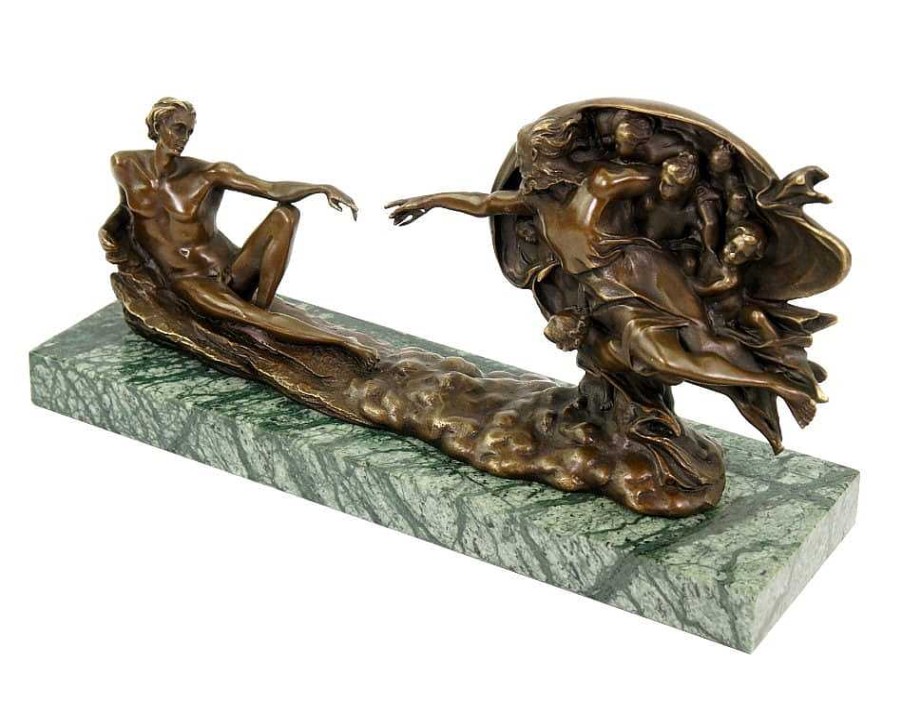 Michelangelo Buonarroti The Creation Of Adam - Bronze Statue By Michelangelo Contemporary Art