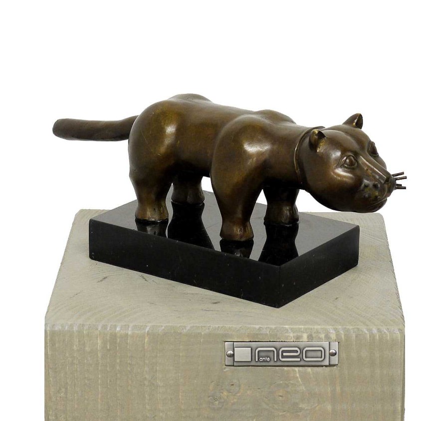 Fernando Botero Modern Art Animal Bronze - El Gato, Signed F. Botero Contemporary Art