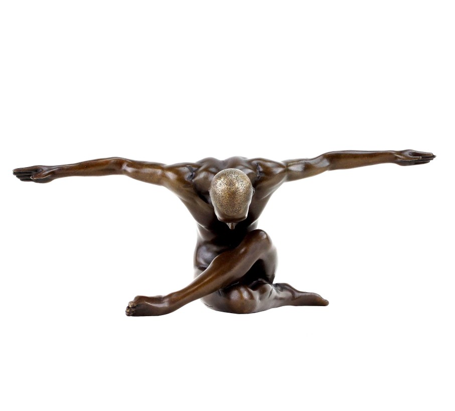 Kunst & Ambiente Contemporary Bronze Male Nude - Athlete - Erotic Nude - Sign. Patoue Erotic Nudes - Vienna Bronze