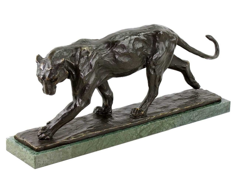 Rembrandt Bugatti Animal Sculpture - Walking Panther (1904) - Bugatti - Bronze Figurine Animal Sculptures