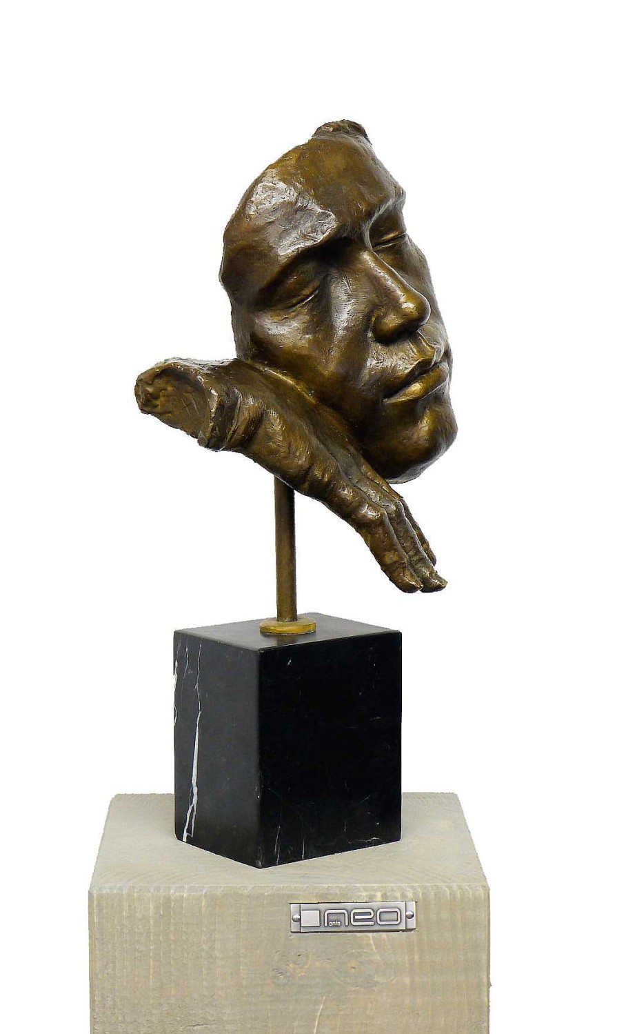 Salvador Dalí Modern Art Figure - Asleep - Homage To Salvador Dali, Signed Contemporary Art