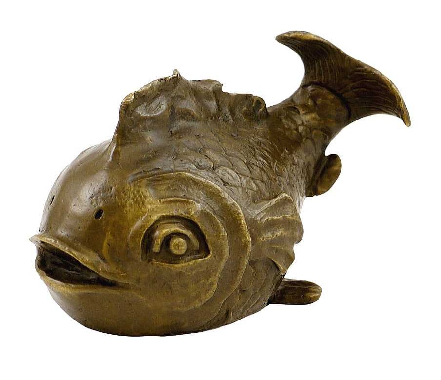 Miguel Fernando Lopez (Milo) Bronze Art - Cute Globefish - Koi, Signed Milo Contemporary Art