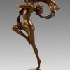 Kunst & Ambiente Beautiful Art Nouveau Nude Bronze Dancer From F. Pompon Art Nouveau Statues