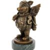 Martin Klein Limited Steampunk Pig - Bronze Statue Pilot By Martin Klein Contemporary Art