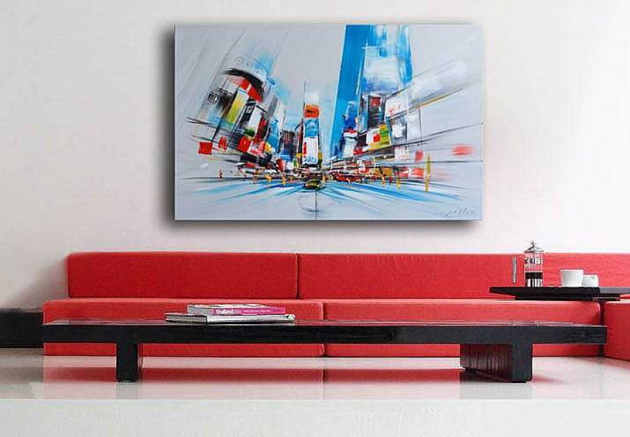 Kunst & Ambiente Oil Painting - Modern Visions - Times Square In New York Oil Painting