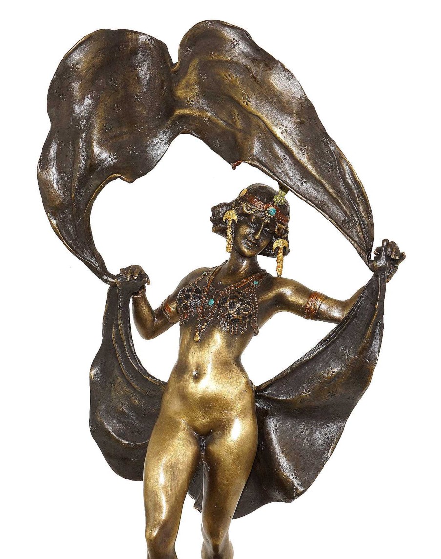 Franz Bergmann Vienna Bronze Figurine - Female Oriental Dancer - Bergmann Seal Erotic Nudes - Vienna Bronze