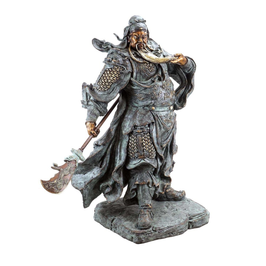 Miguel Fernando Lopez (Milo) General Guan Yu - Large Samurai Sculpture - Signed Milo - Chinese Statue - Military Bronze For Sale Military Statues