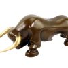 Martin Klein Limited Bronze Statue - Modern Bull Sculpture By Martin Klein Contemporary Art