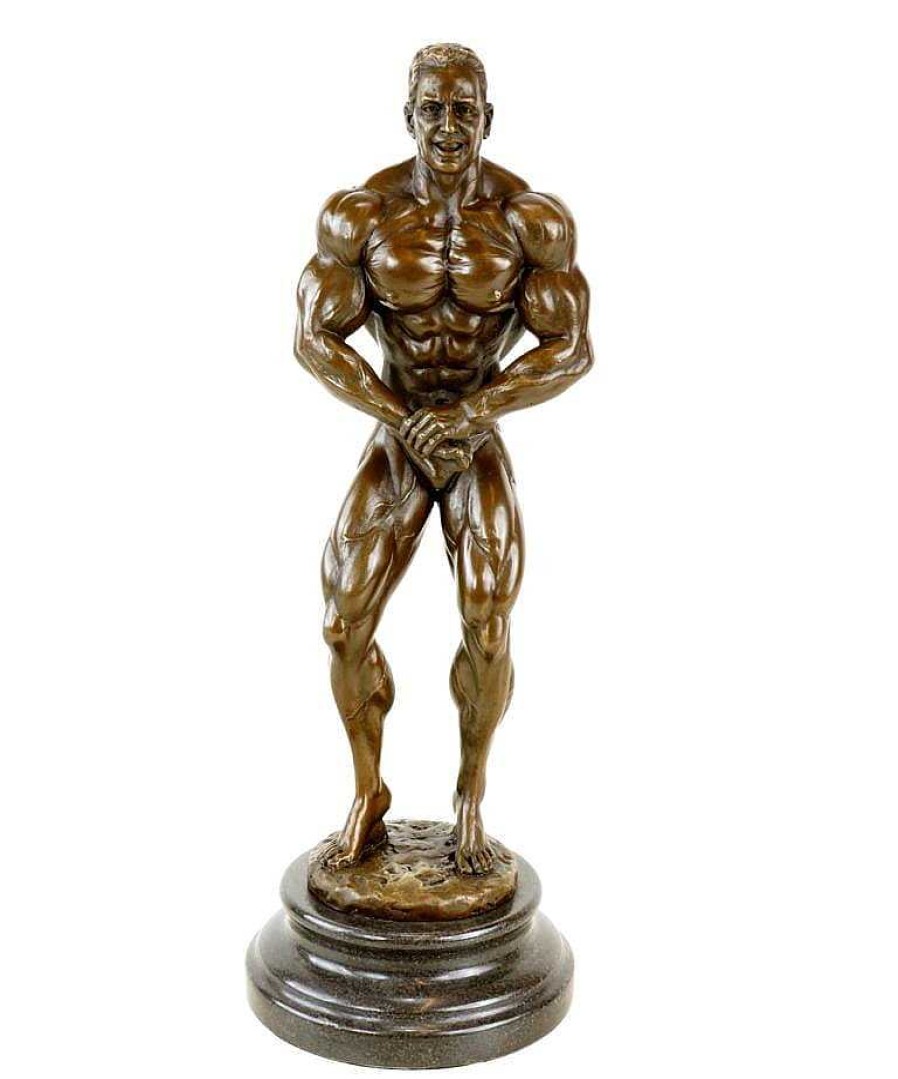 Miguel Fernando Lopez (Milo) Bronze Bodybuilder Figurine Arni - Trophy - Signed Milo Sports Trophies