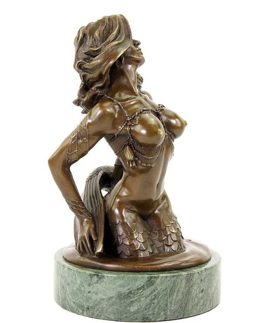 Kunst & Ambiente Erotic Nude - Mermaid - Water Nymph - Bronze Figurine Signed Erotic Nudes - Vienna Bronze