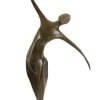 Miguel Fernando Lopez (Milo) Modern Bronze Figure - Abstract Dancer On Black Marble - Milo Contemporary Art