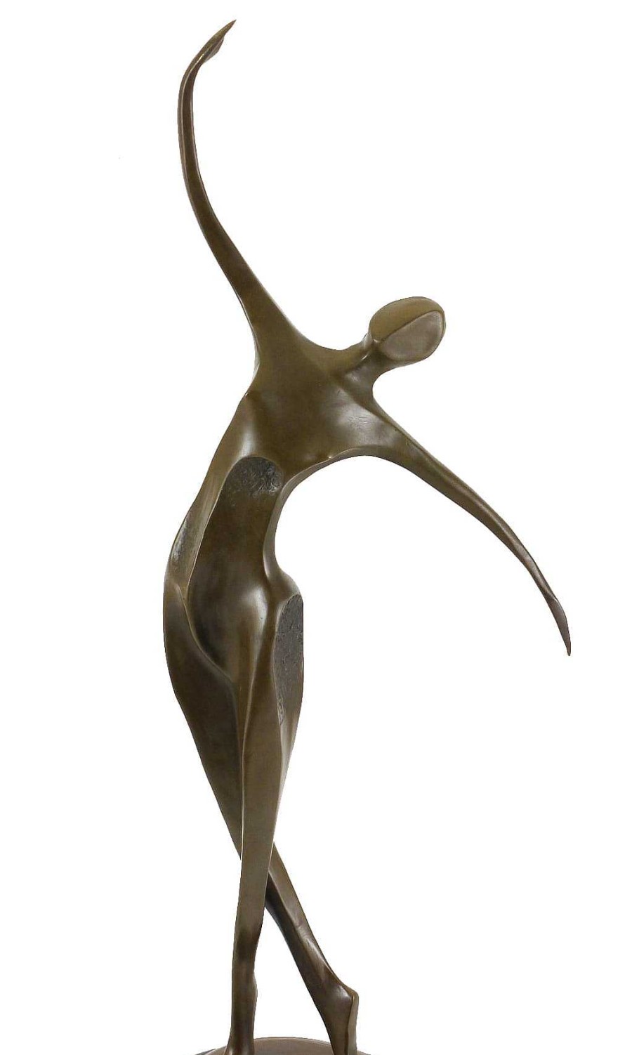 Miguel Fernando Lopez (Milo) Modern Bronze Figure - Abstract Dancer On Black Marble - Milo Contemporary Art