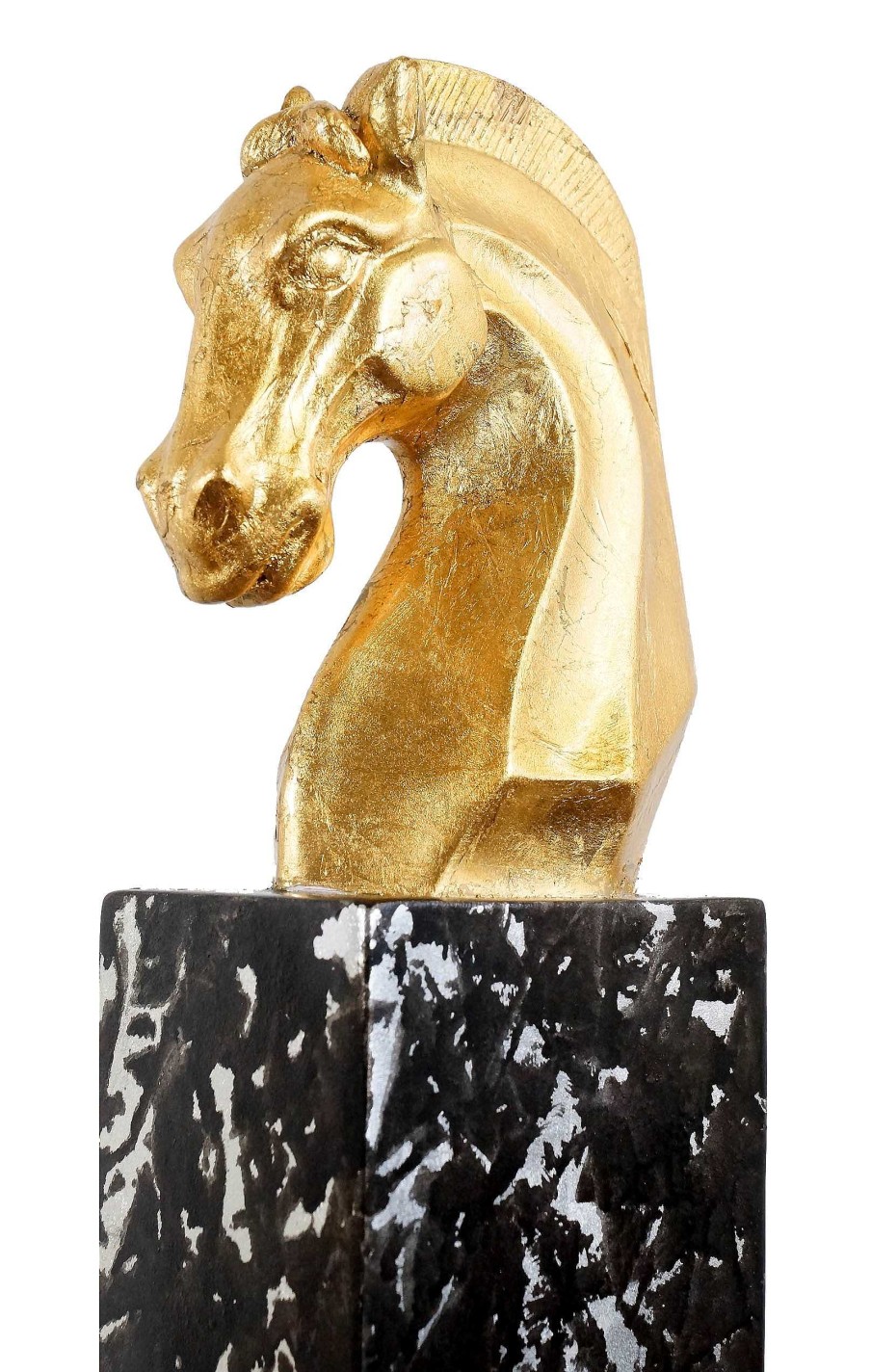 Martin Klein Golden Horse Head Made Of Fiberglass - Noble Ross - Martin Klein Contemporary Art