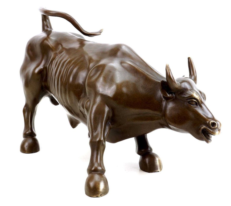 Miguel Fernando Lopez (Milo) Wall Street Bull / Sculpture - Bronze Stock Exchange - Charging Bull Contemporary Art