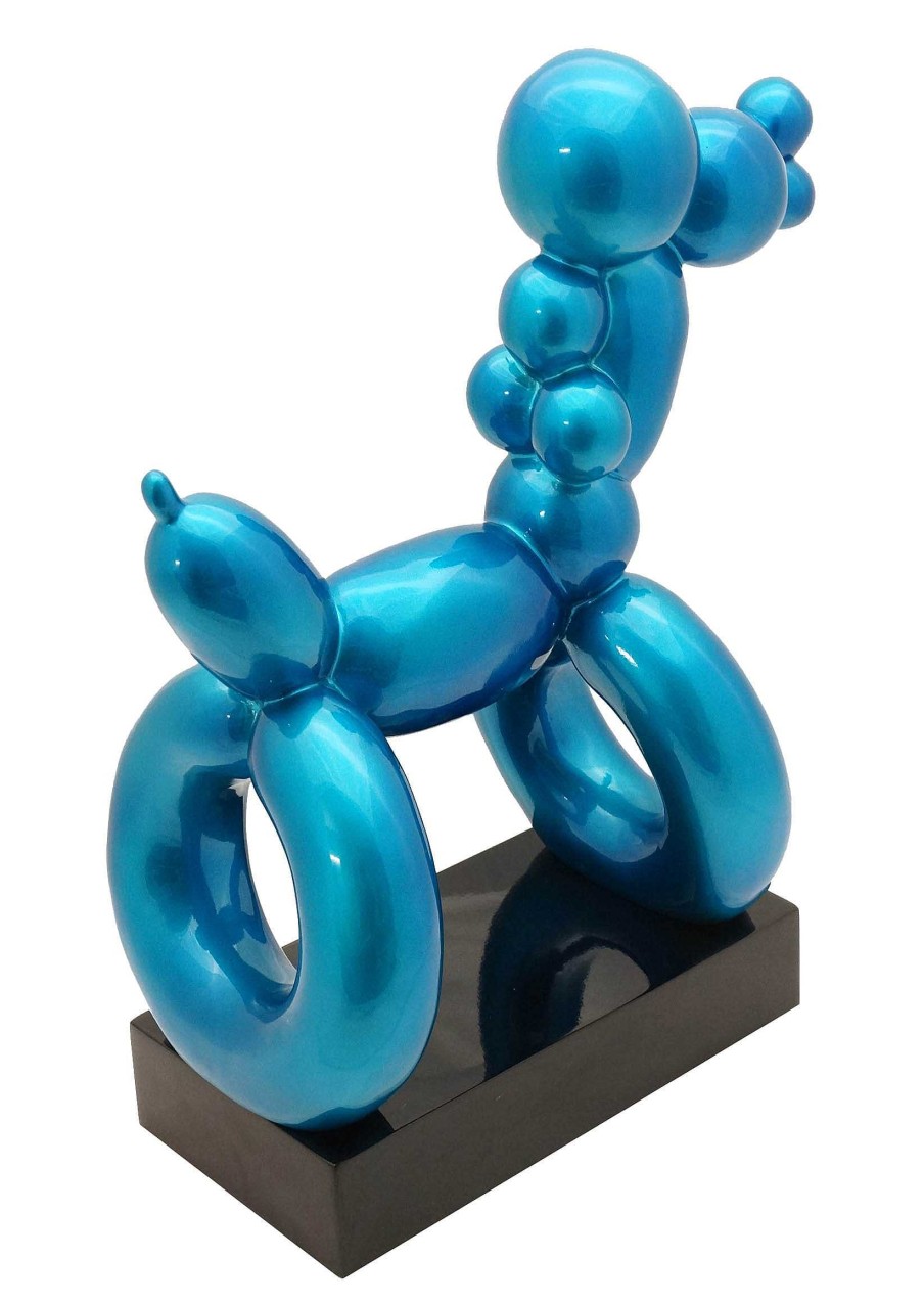 Kunst & Ambiente Blue Fiberglass Figure - Balloon Dog - Tribute To Jeff Koons Contemporary Art