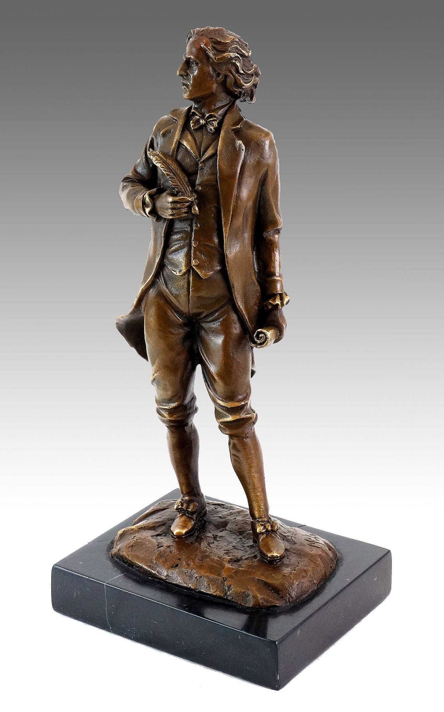 Miguel Fernando Lopez (Milo) Bronze Figure - Composer Frederic Chopin - Signed Milo Contemporary Art