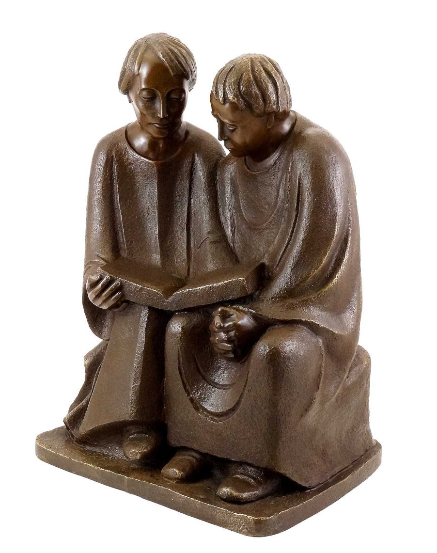 Ernst Barlach Bronze Sculpture - Reading Monks (1932) - Sign. Ernst Barlach Contemporary Art