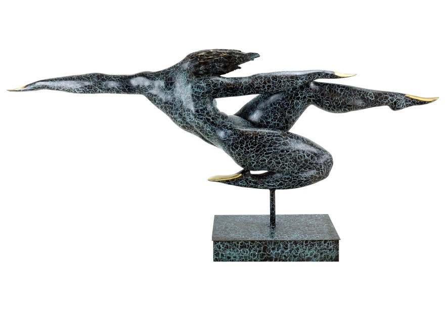 Martin Klein Abstract Bronze Sculpture - Free Fly - Limited - Signed Martin Klein Contemporary Art