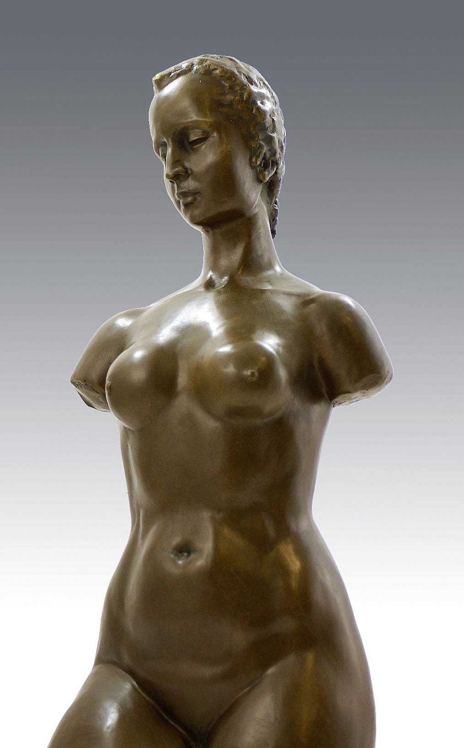 Wilhelm Lehmbruck Bronze Statue - Small Female Torso (1910), Signed W. Lehmbruck Contemporary Art