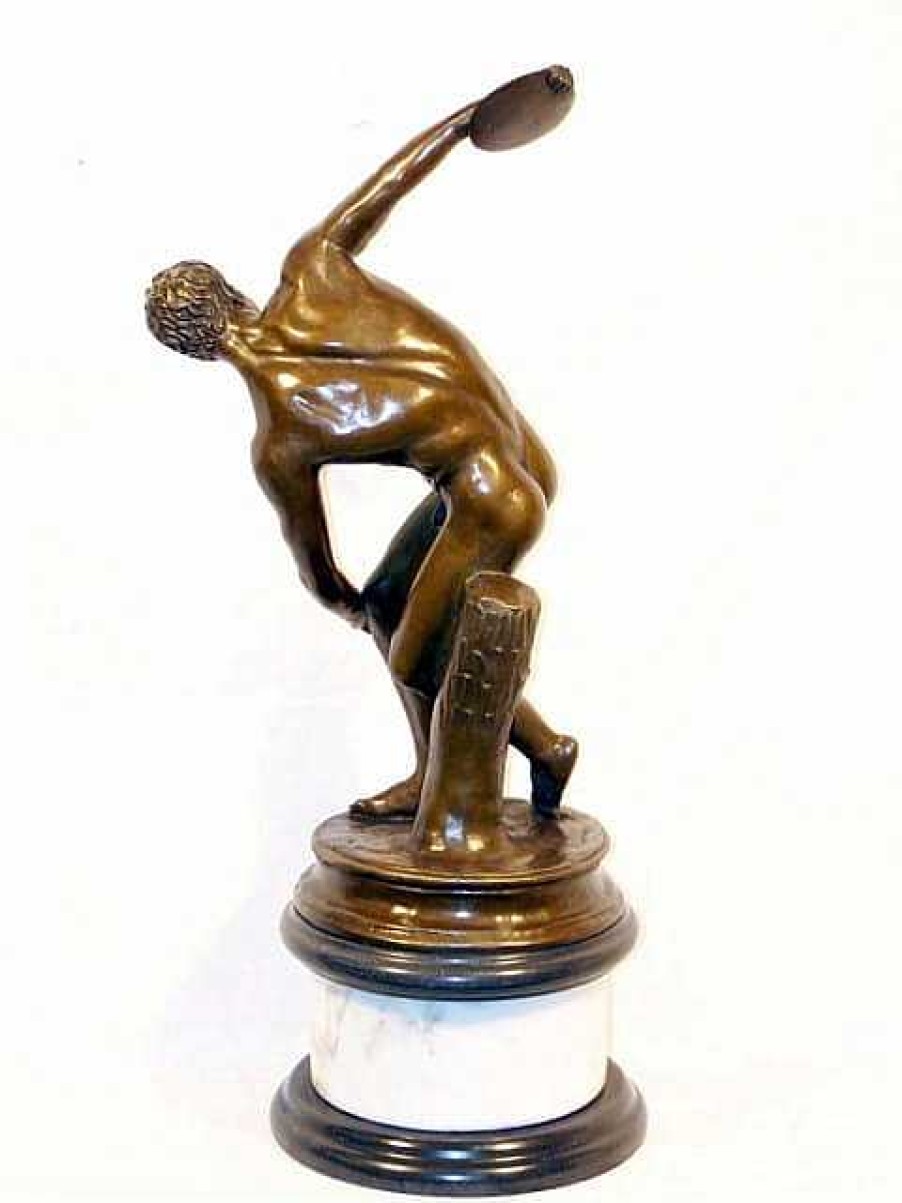 Kunst & Ambiente Greek Mythology Bronze - Discobolus Statue - Signed By Myron Greek Statues