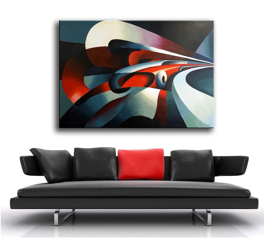 Kunst & Ambiente Oil Painting - Le Forze Della Curva (1930) - Tullio Crali Acrylic Painting