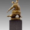 Miguel Fernando Lopez (Milo) Modern Art Bronze Sculpture Squating Nude Dancer From Milo Contemporary Art