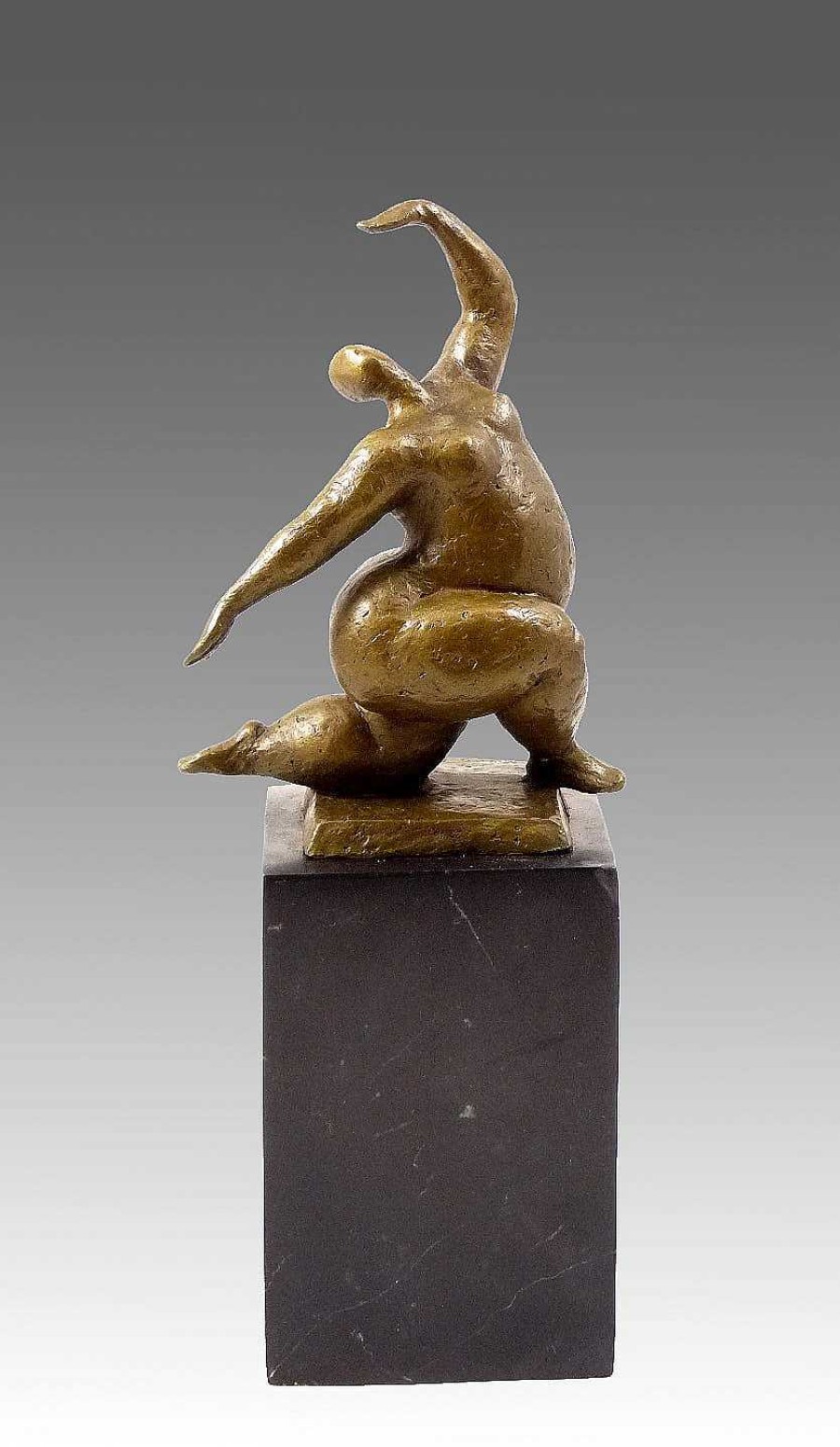 Miguel Fernando Lopez (Milo) Modern Art Bronze Sculpture Squating Nude Dancer From Milo Contemporary Art