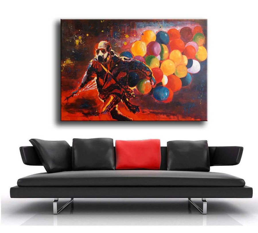 Martin Klein Colourful Acrylic Painting - Peace Rebellion - Martin Klein Acrylic Painting