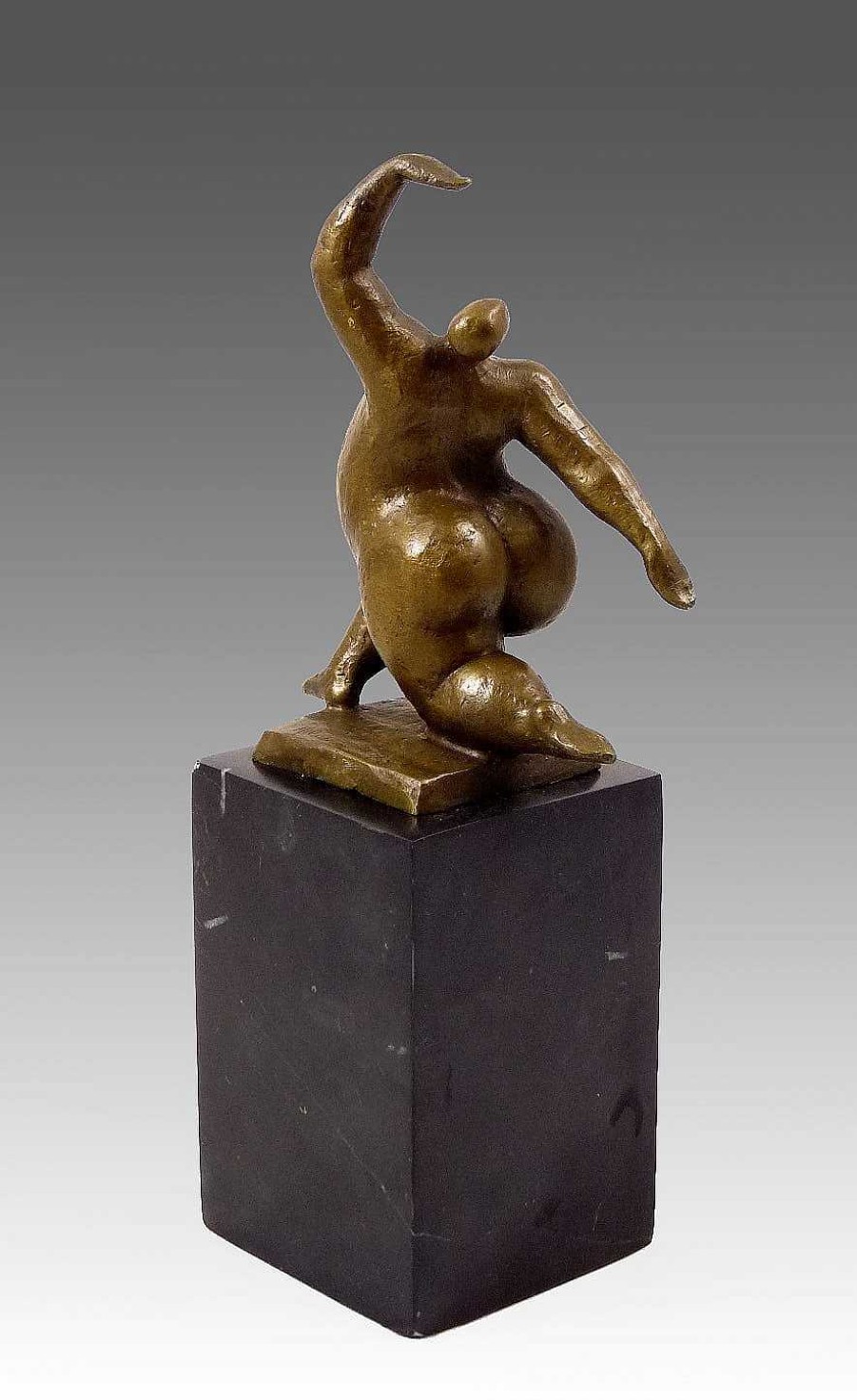 Miguel Fernando Lopez (Milo) Modern Art Bronze Sculpture Squating Nude Dancer From Milo Contemporary Art