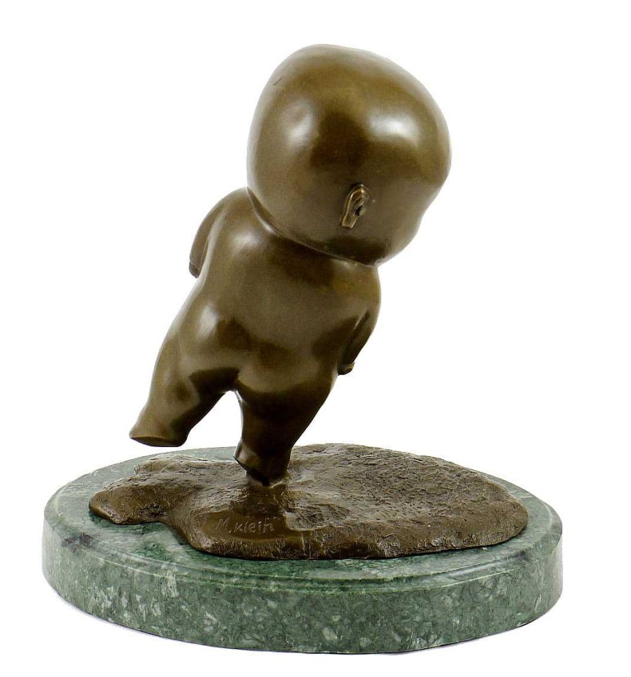 Martin Klein Modern Bronze Figurine - Staggering Fat Boy, Sign. M. Klein Contemporary Art