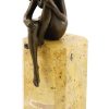 Miguel Fernando Lopez (Milo) Bronze Statue - Woman Deep In Thought - On Marble Signed Milo Contemporary Art