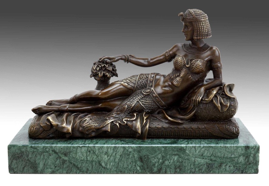 Kunst & Ambiente Erotic Nude - Egyptian Pharaoh Cleopatra - J. Patoue Erotic Nudes - Vienna Bronze