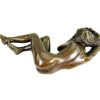 Kunst & Ambiente Sleeping Nude - Erotic Female Figurine - Sculpture By J. Patoue Erotic Nudes - Vienna Bronze