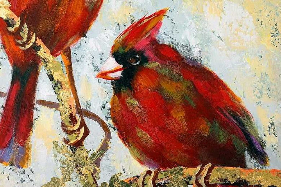 Martin Klein The Bird Wedding - Oil Painting On Canvas - Martin Klein Oil Painting