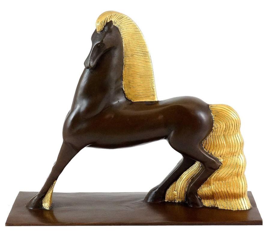 Kunst & Ambiente Art Deco Bronze Figurine - Le Cheval - Alex Kelety Animal Sculptures