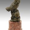 Miguel Fernando Lopez (Milo) Animal Bronze Sculpture - Two Owls - Signed By Milo Animal Sculptures