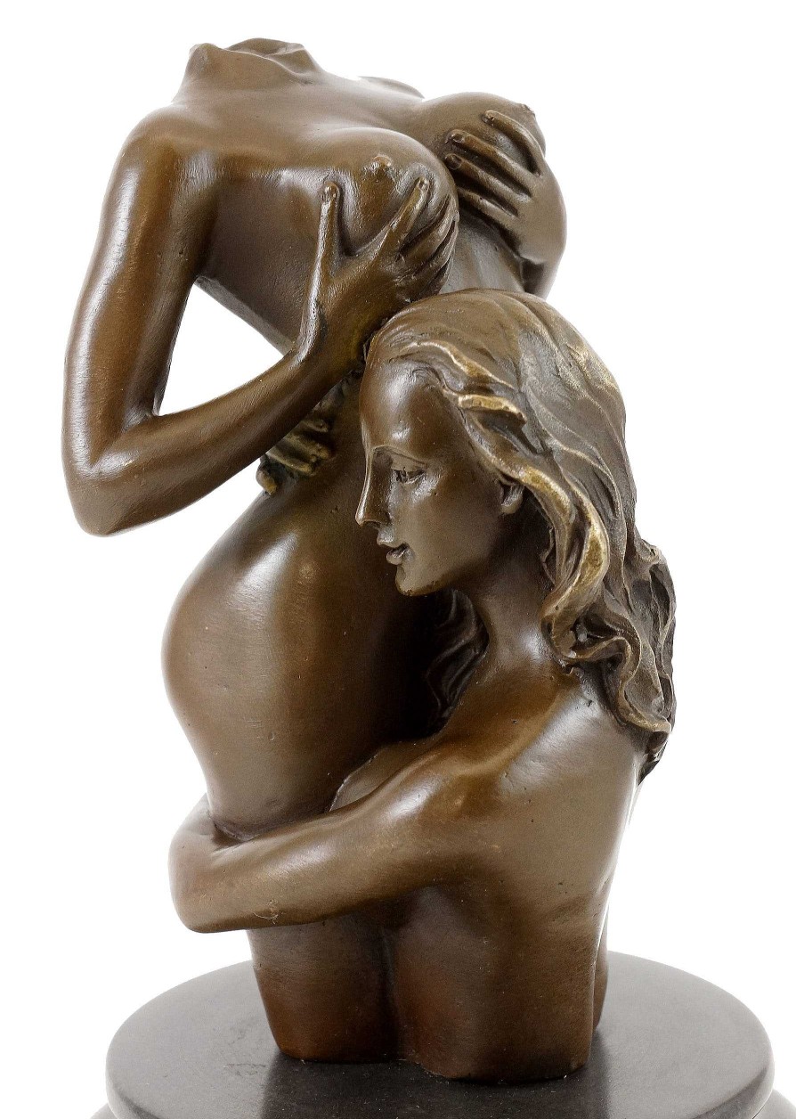 Kunst & Ambiente Erotic Woman Torso - The Embrace - Real Bronze - M. Nick Erotic Nudes - Vienna Bronze