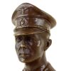 Kunst & Ambiente Erwin Rommel - Bronze Bust Desert Fox - Signed Lederer 2. World War Military Statues