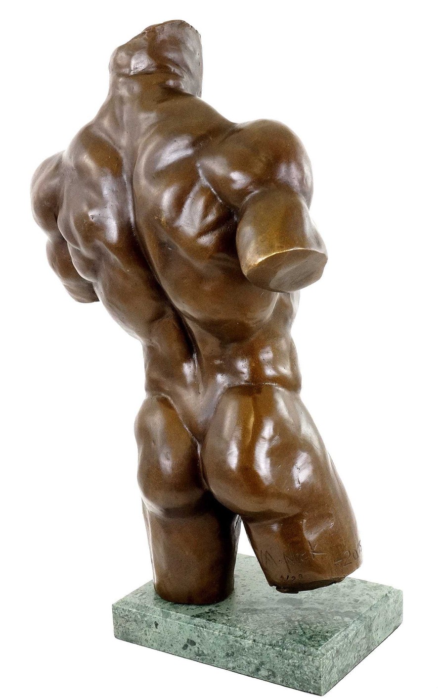 Kunst & Ambiente Muscular Male Torso - Bronze Erotic Nude - M.Nick Erotic Nudes - Vienna Bronze