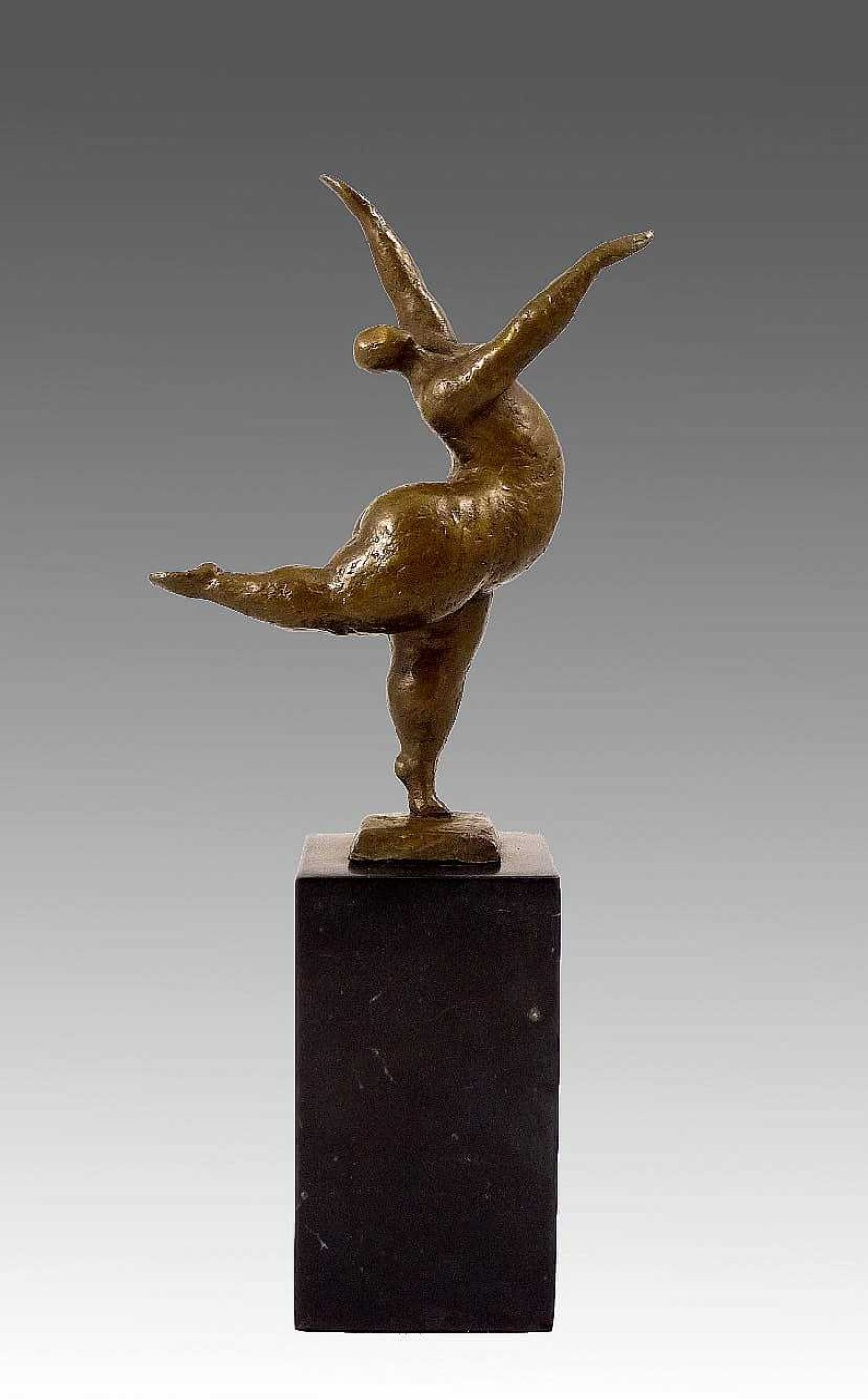 Miguel Fernando Lopez (Milo) Modern Art Bronze Sculpture Balancing Nude Dancer From Milo Contemporary Art