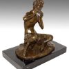 Kunst & Ambiente Art Deco Bronze Faun / Satyr/ Sitting Devil Plays A Panpipe. Art Deco Figurines