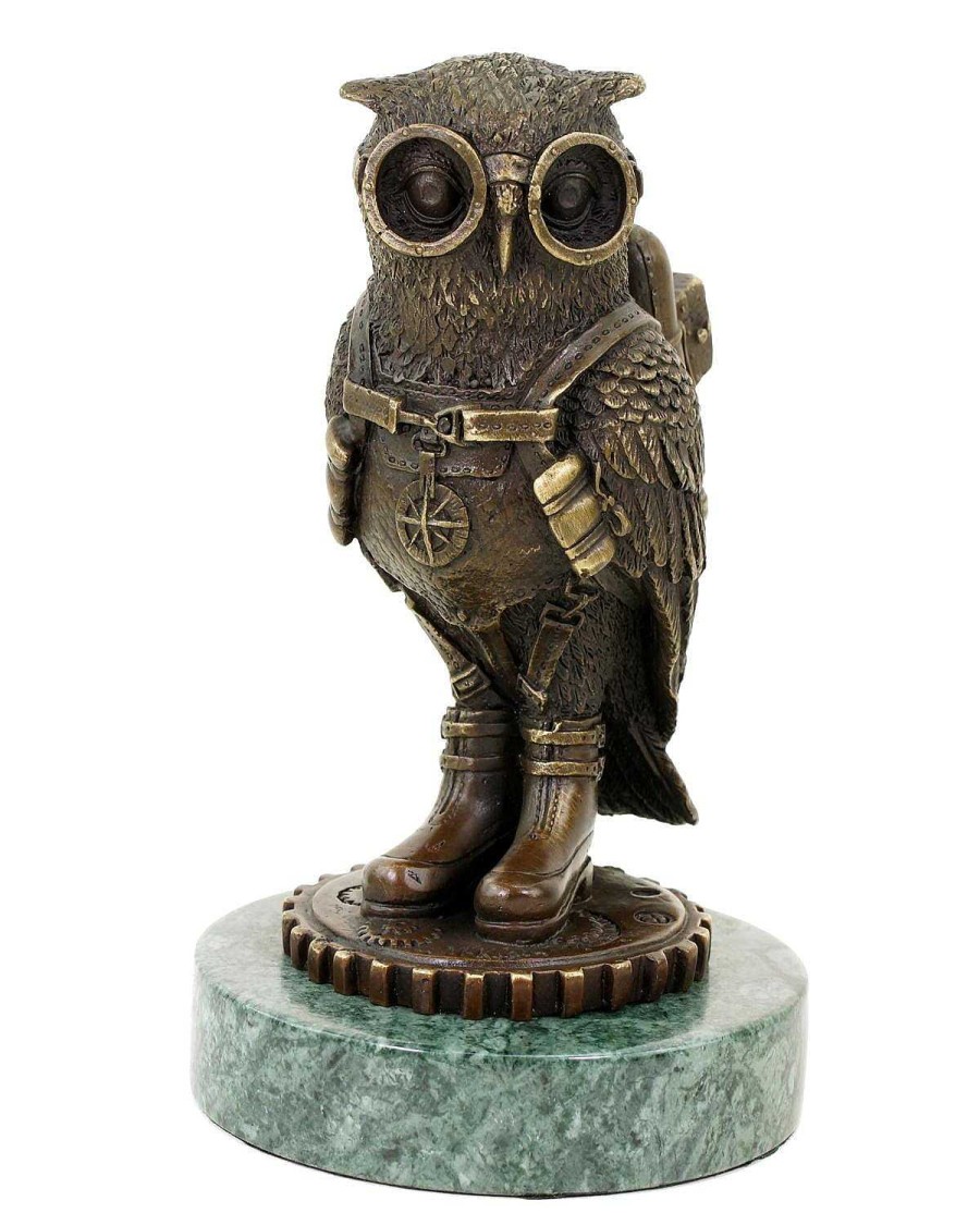 Martin Klein Steampunk Owl / Eagle Owl / Bird - Animal Figurine - Signed M. Klein Contemporary Art