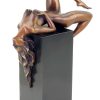 Martin Klein Erotic Bronze Figurine - Reclining Female Nude By Martin Klein Contemporary Art