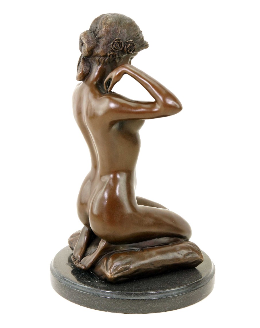 Paul Ponsard Art Nouveau Nude Bronze - New Necklace - Signed Paul Ponsard Art Nouveau Statues