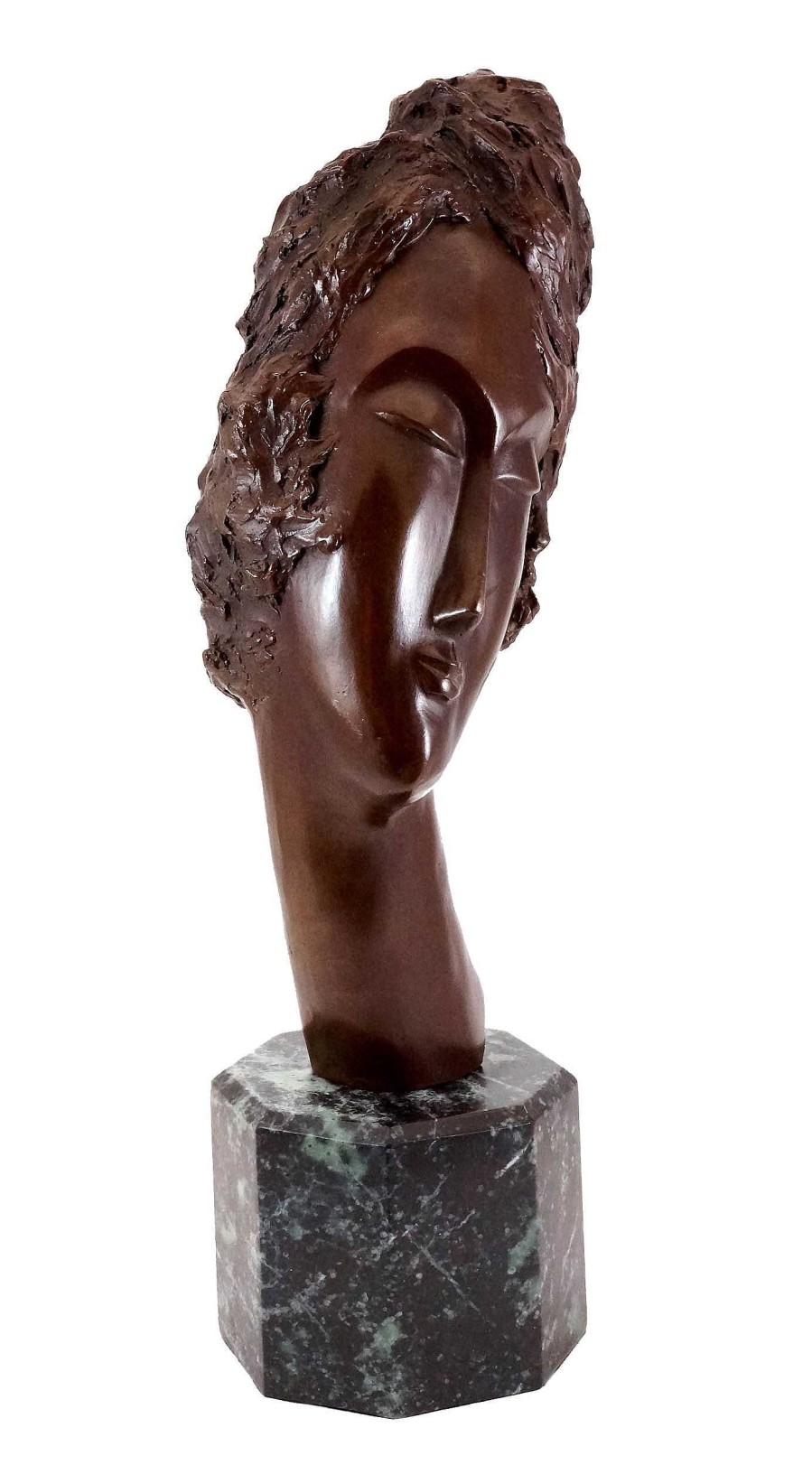 Amedeo Modigliani Bronze Sculpture - Woman'S Head - Sign. Amedeo Modigliani Contemporary Art