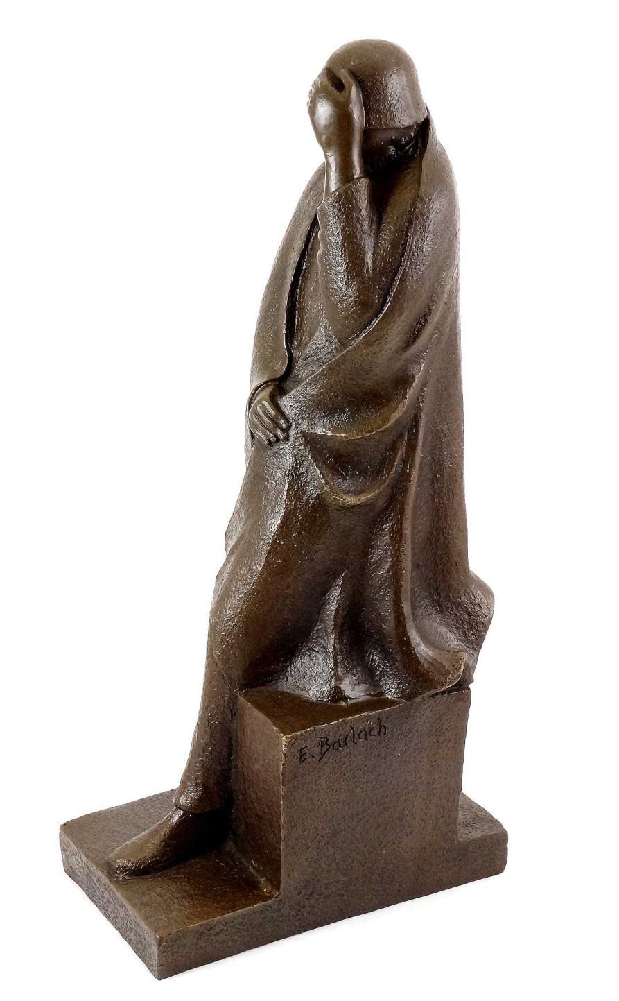 Ernst Barlach Bronze Statue - Wanderer In The Wind (1934) - Ernst Barlach Contemporary Art